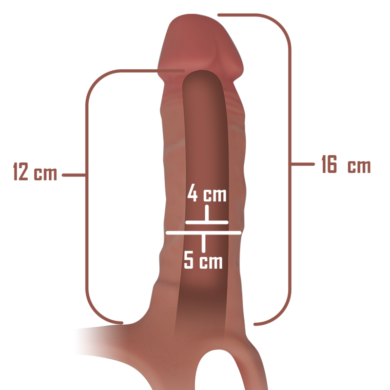 Intense Hollow Harness With Silicone Dildo 16 X 3.5 Cm | Niks.fi verkkokauppa