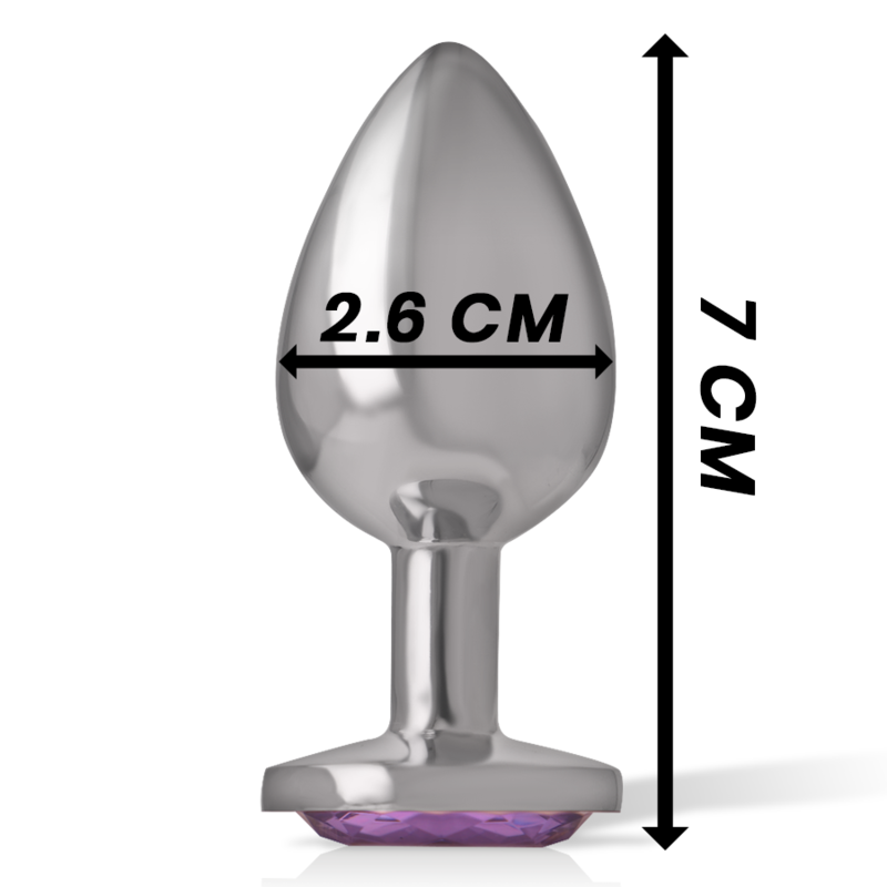 Intense Aluminum Metal Anal Plug With Violet Crystal Size S | Niks.fi verkkokauppa