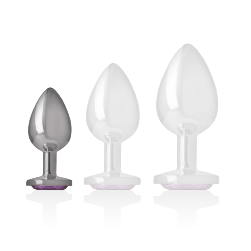 Intense Aluminum Metal Anal Plug With Violet Crystal Size S | Niks.fi verkkokauppa