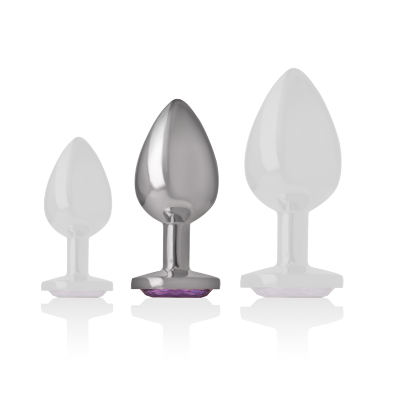 Intense Aluminum Metal Anal Plug With Violet Crystal Size M | Niks.fi verkkokauppa