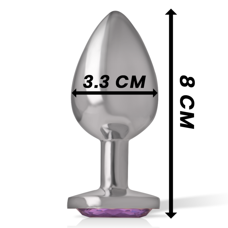 Intense Aluminum Metal Anal Plug With Violet Crystal Size M | Niks.fi verkkokauppa