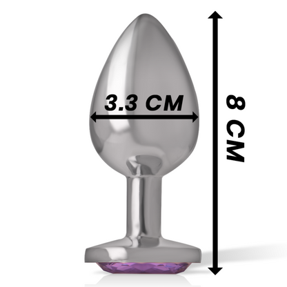 Intense Aluminum Metal Anal Plug With Violet Crystal Size M | Niks.fi verkkokauppa
