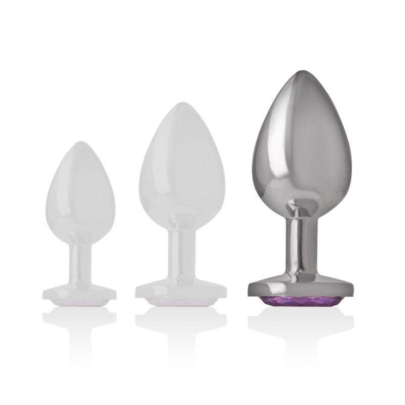 Intense Aluminum Metal Anal Plug With Violet Crystal Size L | Niks.fi verkkokauppa