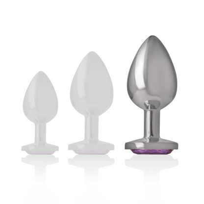 Intense Aluminum Metal Anal Plug With Violet Crystal Size L | Niks.fi verkkokauppa