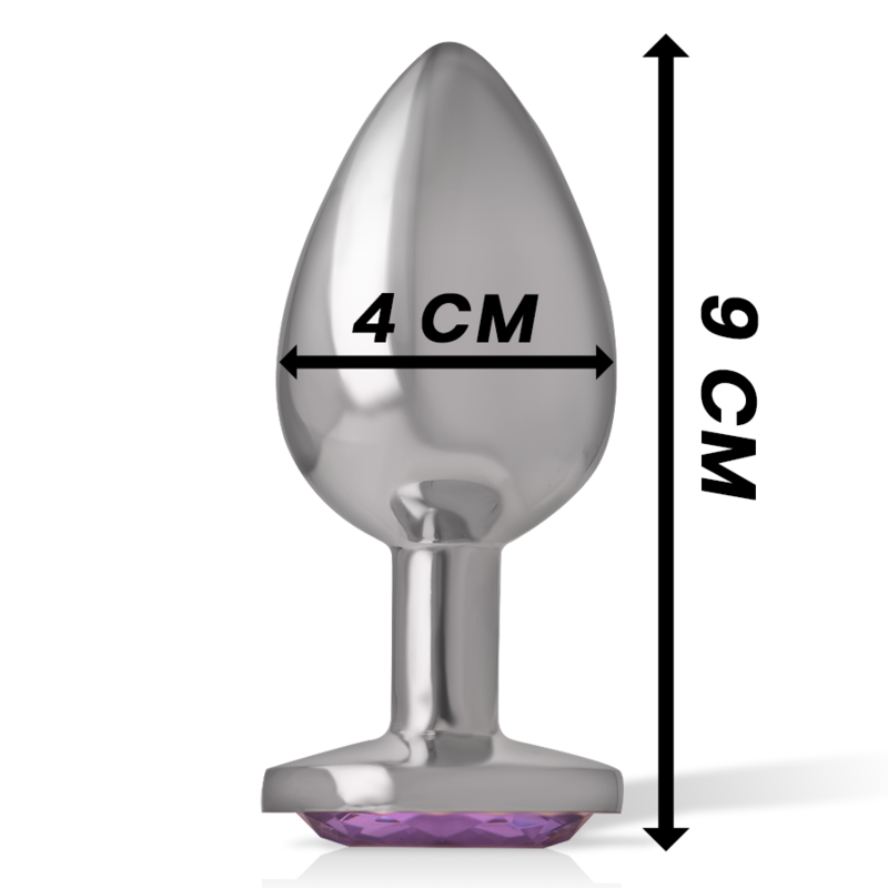Intense Aluminum Metal Anal Plug With Violet Crystal Size L | Niks.fi verkkokauppa