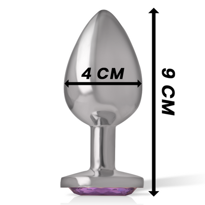 Intense Aluminum Metal Anal Plug With Violet Crystal Size L | Niks.fi verkkokauppa
