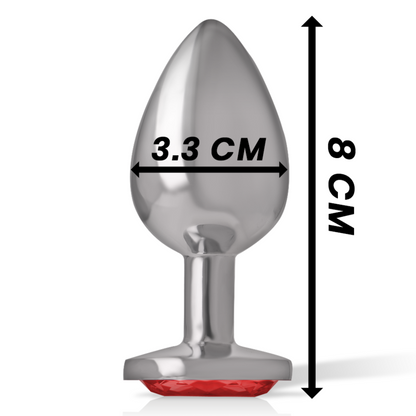 Intense Metal Anal Plug With Red Crystal Size M | Niks.fi verkkokauppa