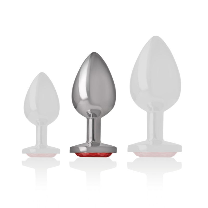 Intense Metal Anal Plug With Red Crystal Size M | Niks.fi verkkokauppa