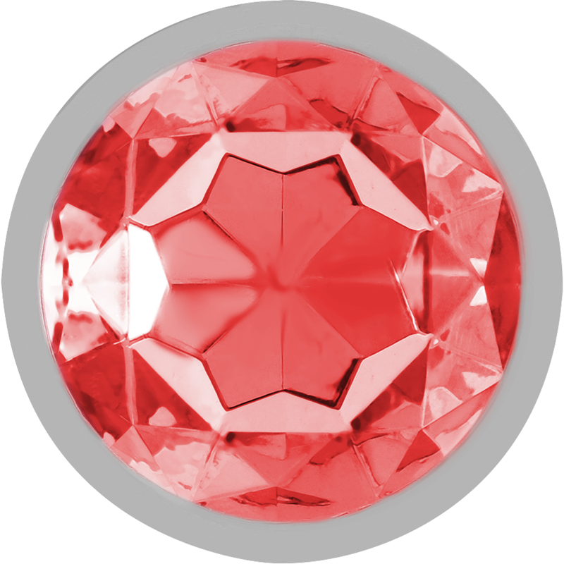 Intense Aluminum Metal Anal Plug With Red Crystal Size L | Niks.fi verkkokauppa