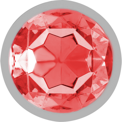 Intense Aluminum Metal Anal Plug With Red Crystal Size L | Niks.fi verkkokauppa