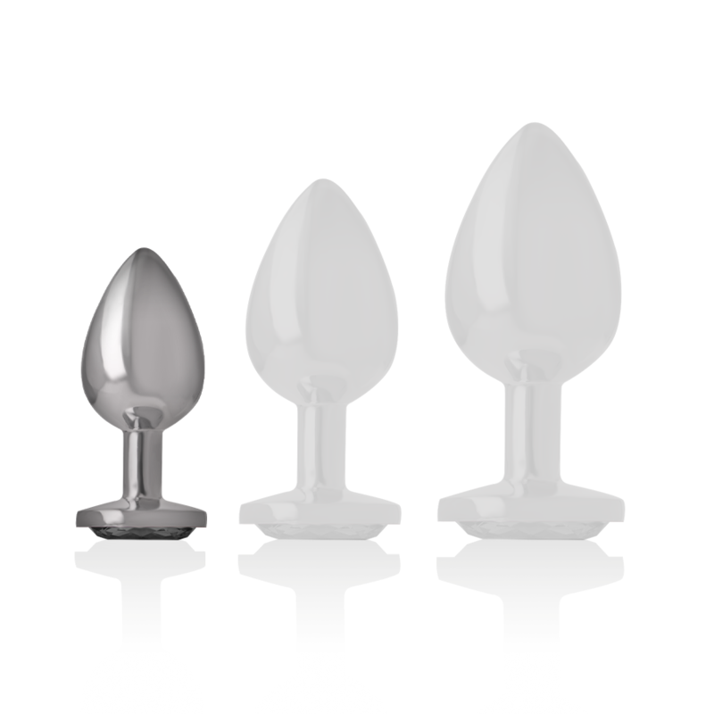 Intense Aluminum Metal Anal Plug With Black Crystal Size S | Niks.fi verkkokauppa