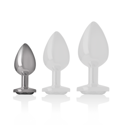 Intense Aluminum Metal Anal Plug With Black Crystal Size S | Niks.fi verkkokauppa