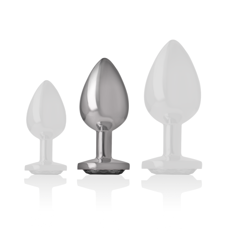 Intense Aluminum Metal Anal Plug With Black Glass Size M | Niks.fi verkkokauppa