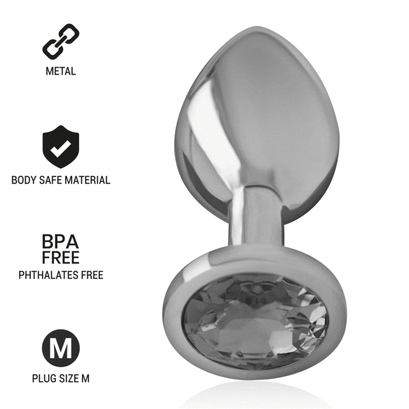 Intense Aluminum Metal Anal Plug With Black Glass Size M | Niks.fi verkkokauppa