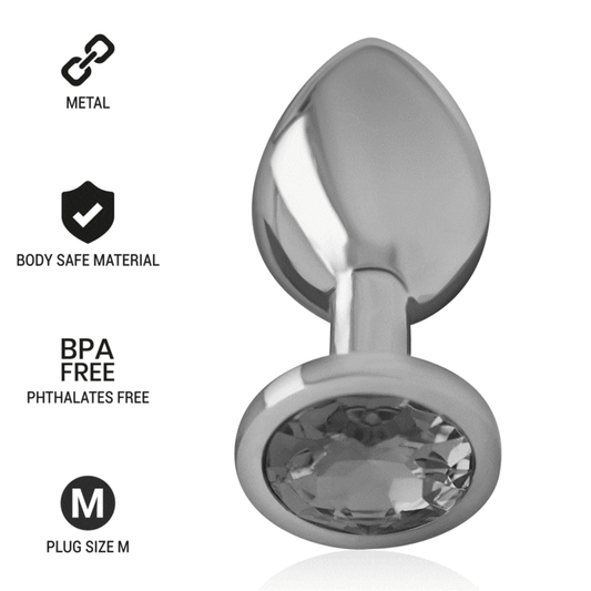 Intense Aluminum Metal Anal Plug With Black Glass Size M | Niks.fi verkkokauppa