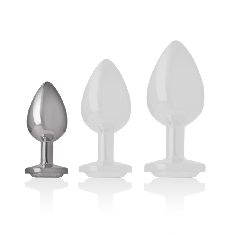 Intense Aluminum Metal Anal Plug With Silver Crystal Size S | Niks.fi verkkokauppa