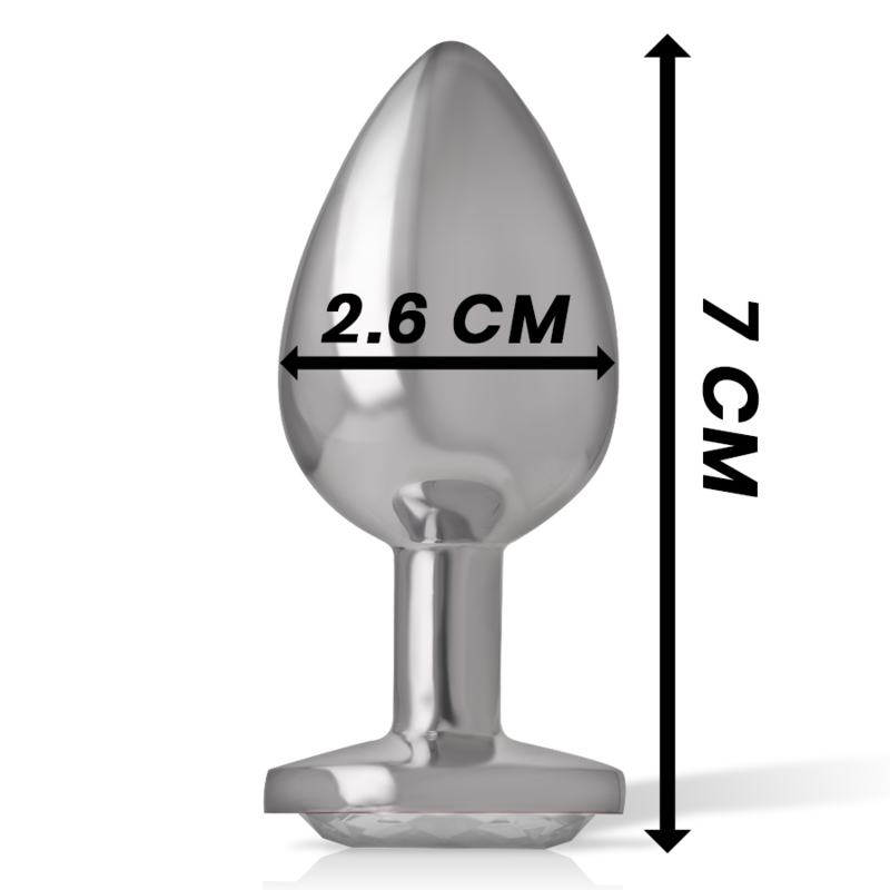 Intense Aluminum Metal Anal Plug With Silver Crystal Size S | Niks.fi verkkokauppa