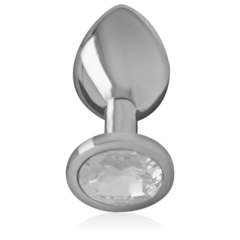Intense Aluminum Metal Anal Plug With Silver Crystal Size L | Niks.fi verkkokauppa