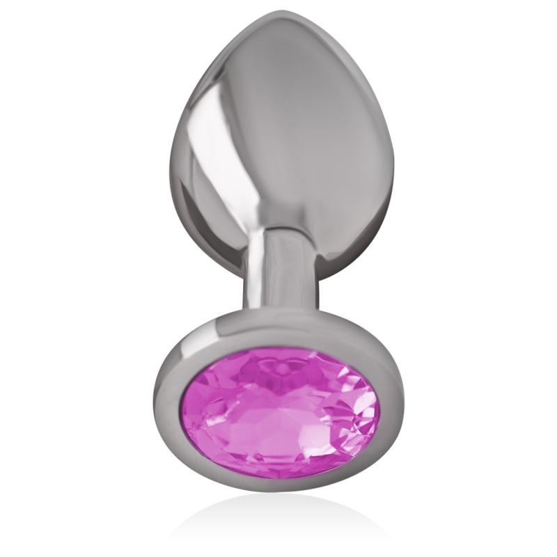Intense Aluminum Metal Anal Plug With Pink Crystal Size S | Niks.fi verkkokauppa