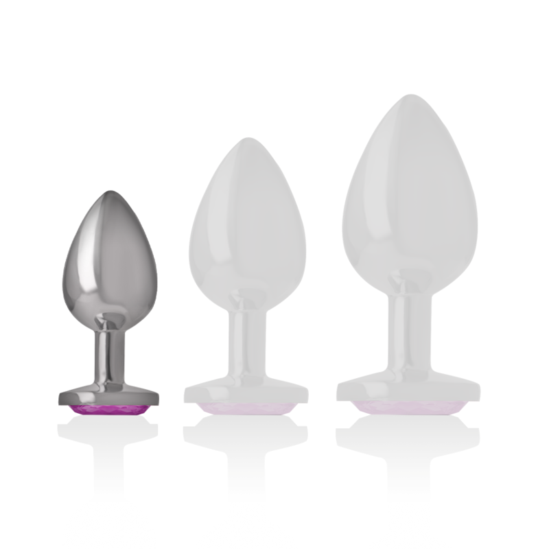 Intense Aluminum Metal Anal Plug With Pink Crystal Size S | Niks.fi verkkokauppa