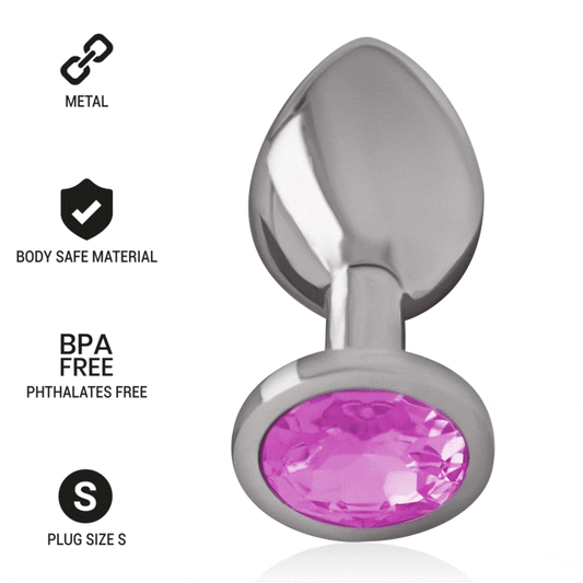 Intense Aluminum Metal Anal Plug With Pink Crystal Size S | Niks.fi verkkokauppa