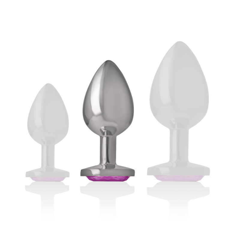 Intense Aluminum Metal Anal Plug With Pink Crystal Size M | Niks.fi verkkokauppa