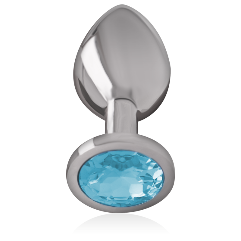 Intense Aluminum Metal Anal Plug With Blue Crystal Size L | Niks.fi verkkokauppa