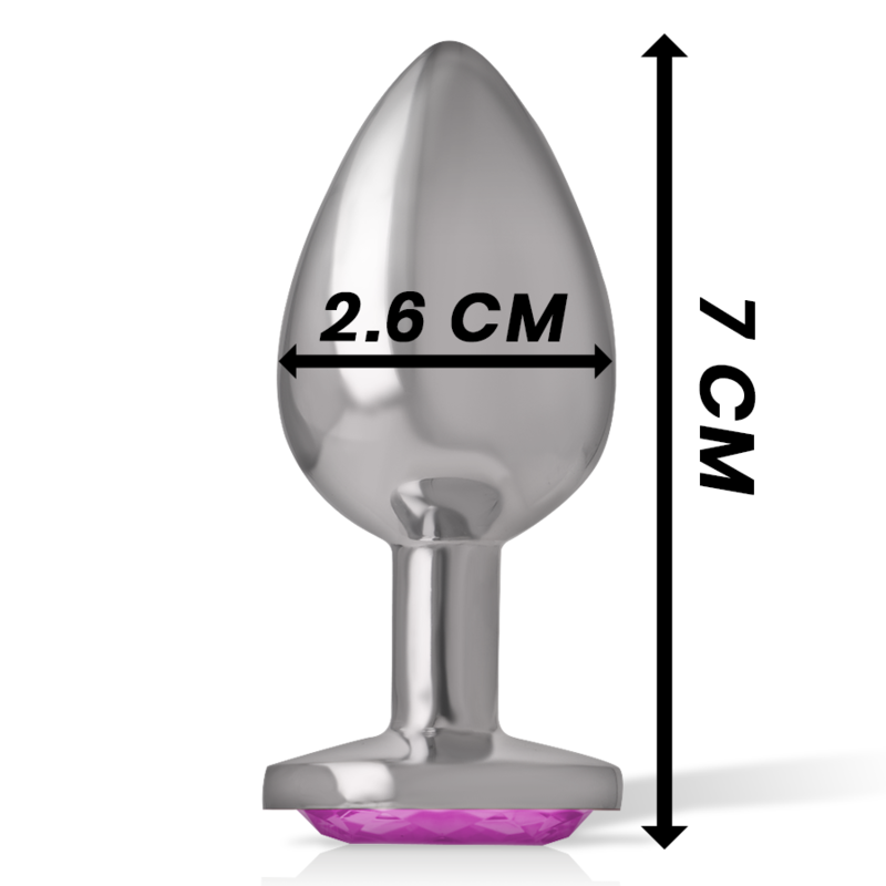 Intense Aluminum Metal Anal Plug With Pink Crystal Size S | Niks.fi verkkokauppa