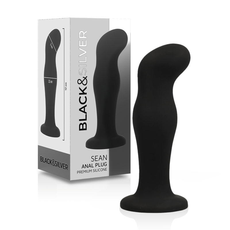 Black&Silver Sean Plug Anal Premium Silicone Black | Niks.fi verkkokauppa