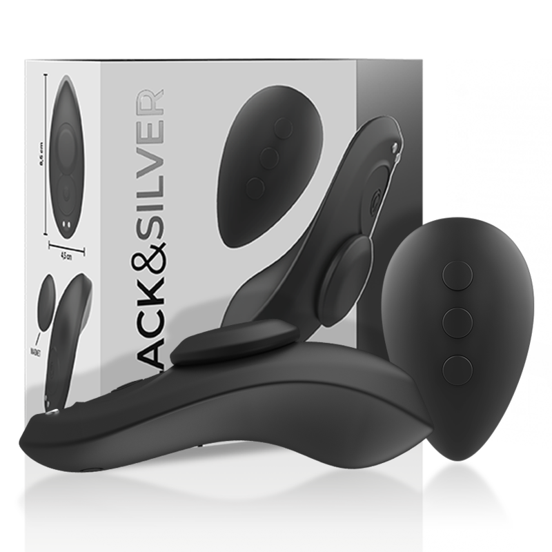 Black&Silver Preston Rechargeable Silicone Vibrator Pantie Black | Niks.fi verkkokauppa