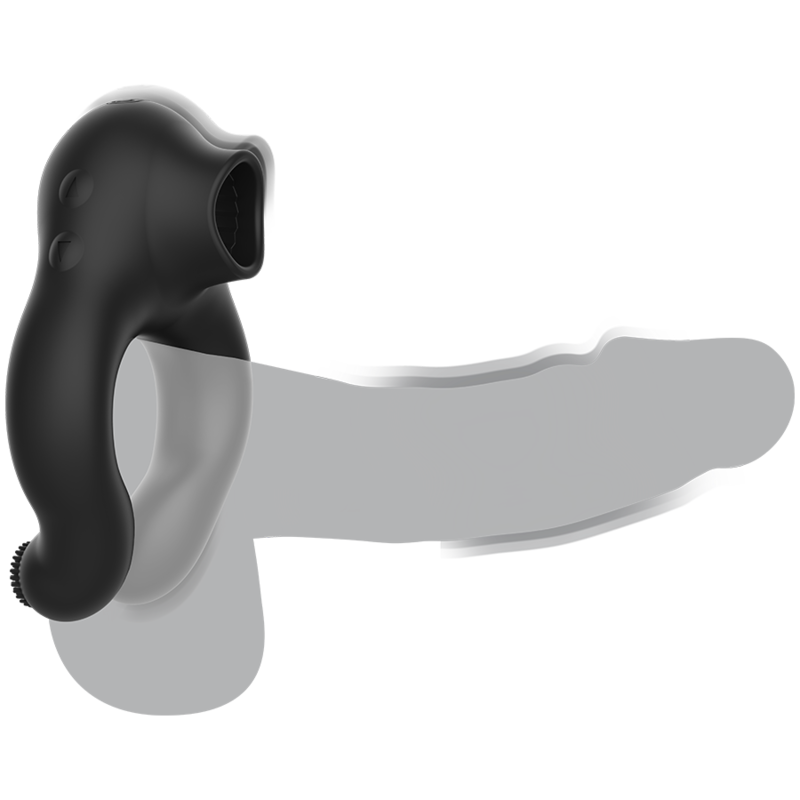 Black&Silver Silicone Vibrator Ring 3 Motors Rechargeable Black | Niks.fi verkkokauppa