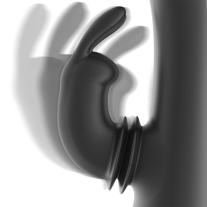 Dj. Adam Ladattava Silikoni Rabbit Stimulaattori - Musta | Niks.fi verkkokauppa