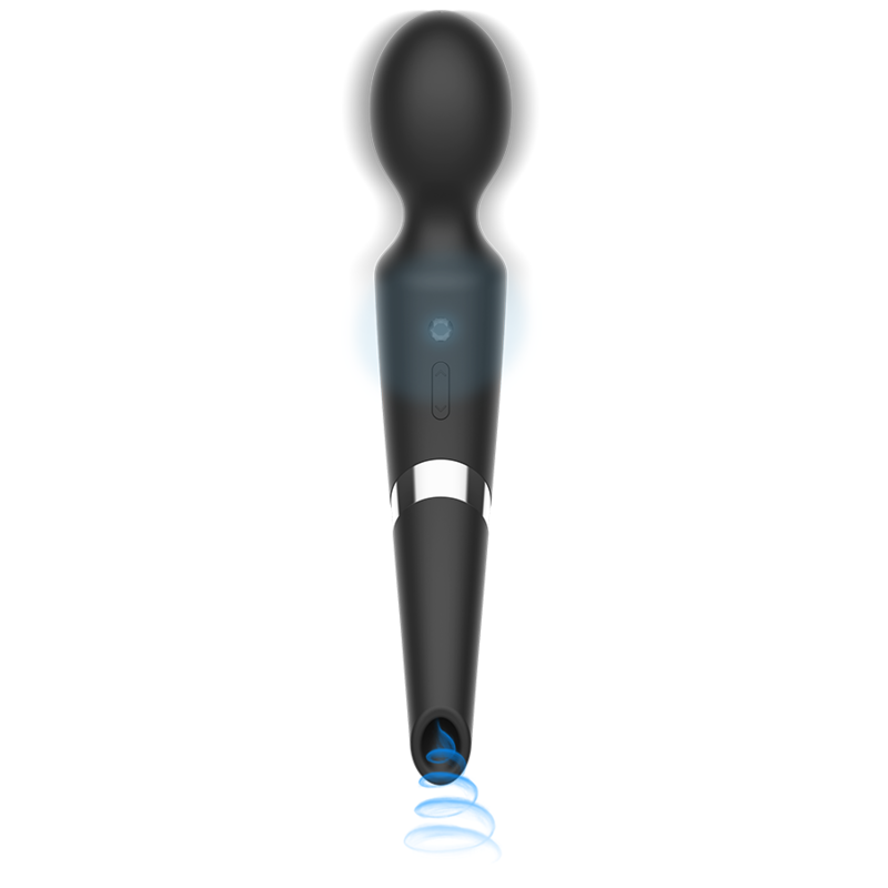 Black&Silver Beck Rechargeable Silicone Massager And Suction Black | Niks.fi verkkokauppa