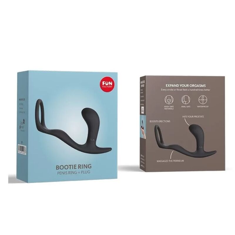Fun Factory Bootie Ring Lovering With Butt Plug Slate | Niks.fi verkkokauppa