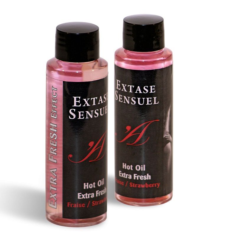 Extase Sensual Massage Oil With Extra Fresh Strawberry Effect 100 Ml | Niks.fi verkkokauppa