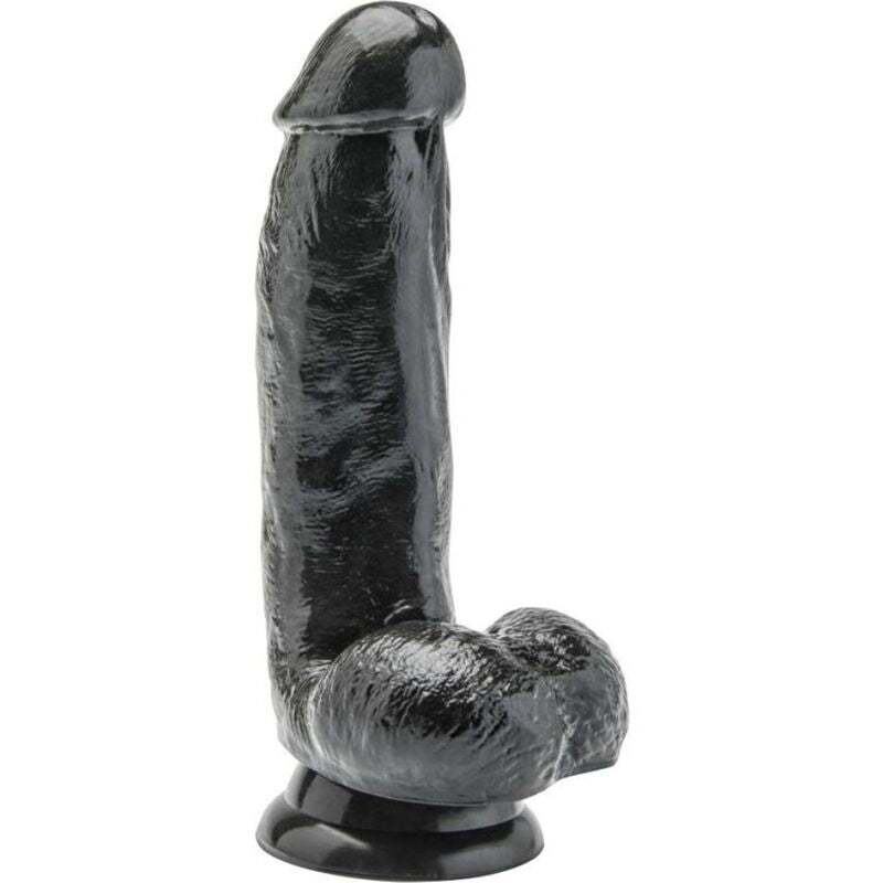 Get Real Dildo 12 Cm With Balls Black | Niks.fi verkkokauppa