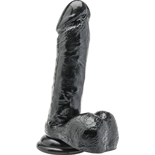 Get Real Dildo 18 Cm With Balls Black | Niks.fi verkkokauppa