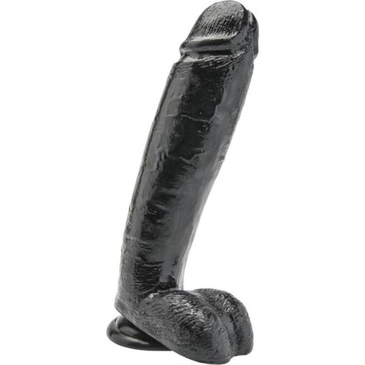 Get Real Dildo 25,5 Cm With Balls Black | Niks.fi verkkokauppa