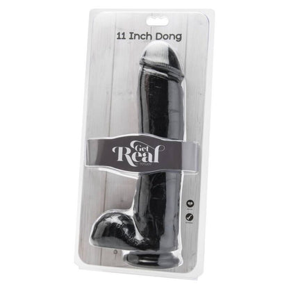 Get Real Dildo 28 Cm With Balls Black | Niks.fi verkkokauppa