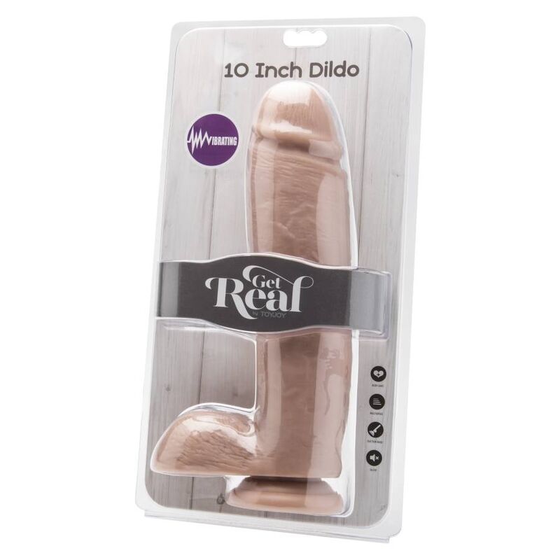 Get Real Dildo 25,5 Cm With Balls Vibrator Skin | Niks.fi verkkokauppa