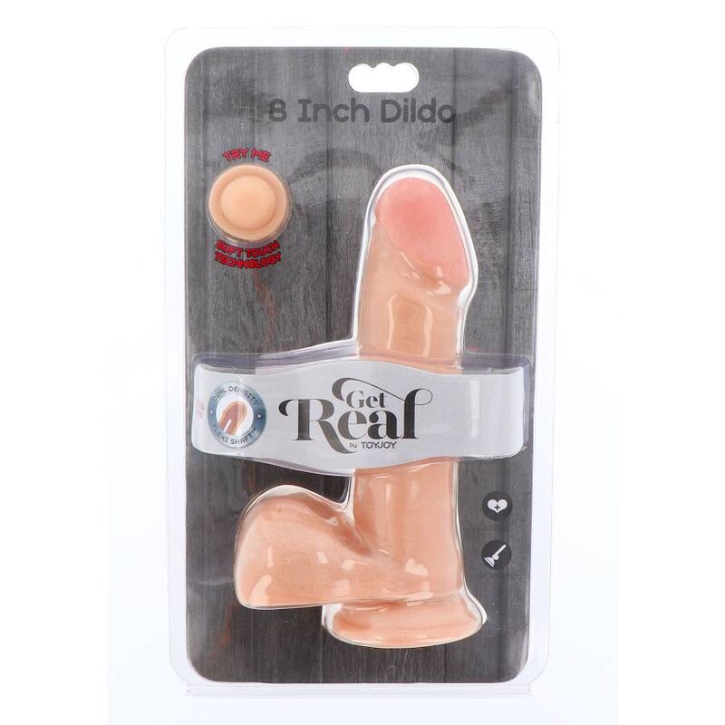 Get Real Dual Density Dildo 18 Cm Balls Skin | Niks.fi verkkokauppa