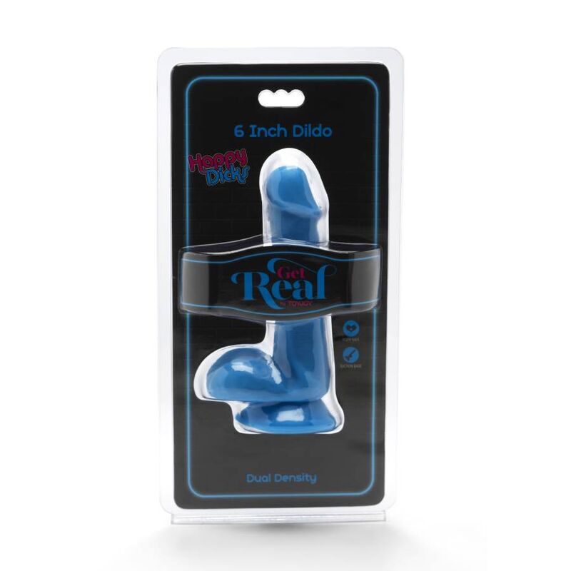 Get Real Happy Dicks Dildo 12 Cm Balls Blue | Niks.fi verkkokauppa