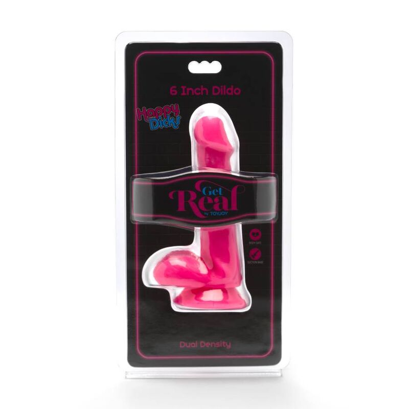 Get Real Happy Dicks Dildo 12 Cm Balls Pink | Niks.fi verkkokauppa