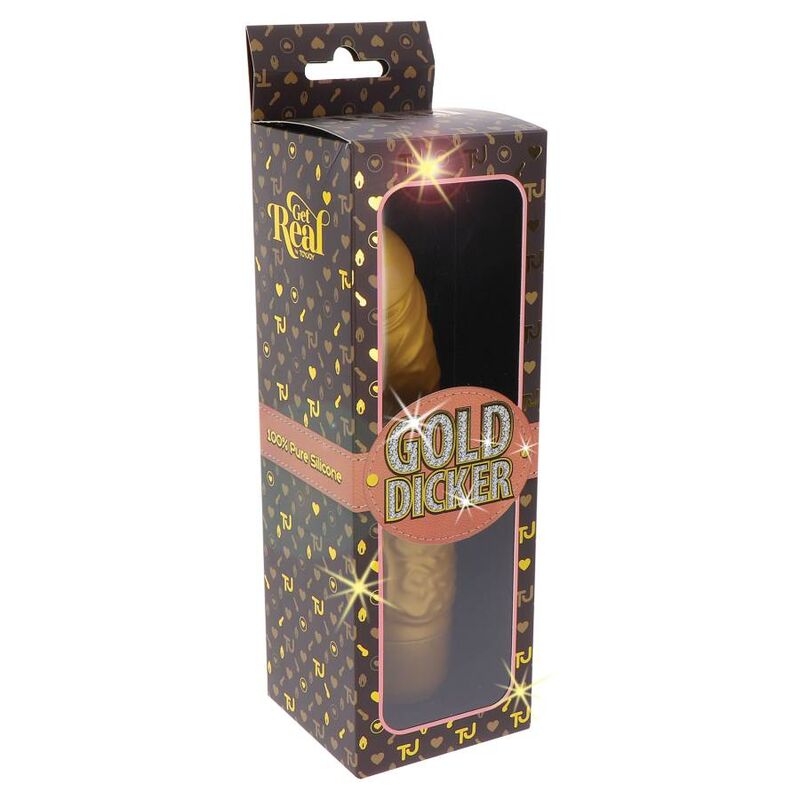 Get Real Gold Dicker Stim Vibrator Gold | Niks.fi verkkokauppa