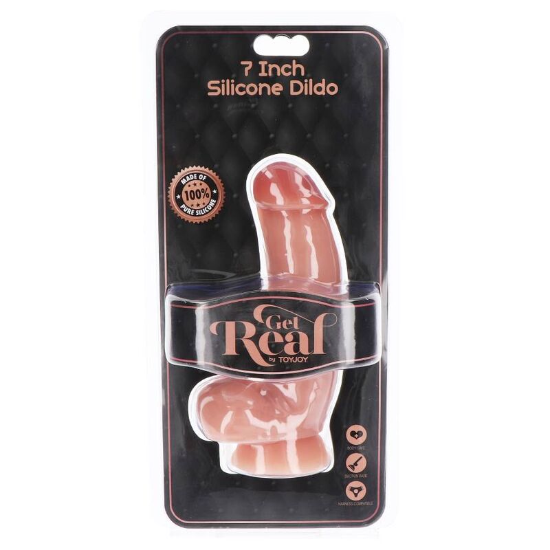 Get Real Silicone Dildo 18 Cm W Balls Skin | Niks.fi verkkokauppa