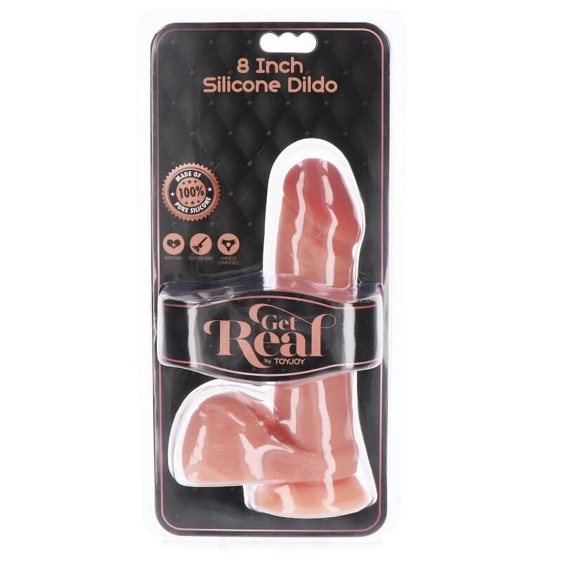 Get Real Silicone Dildo 20,5 Cm W Balls Skin | Niks.fi verkkokauppa