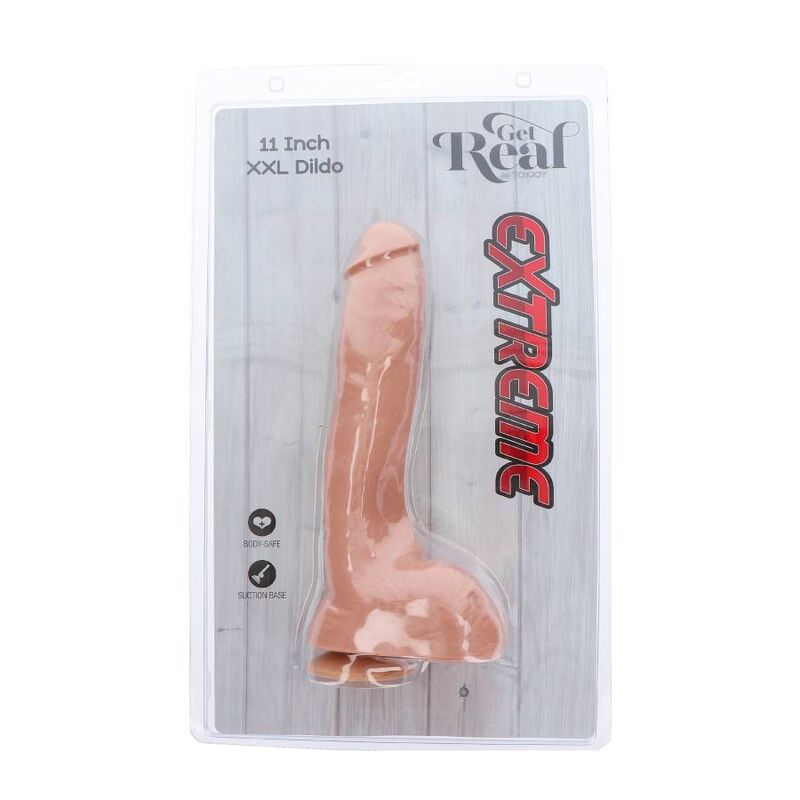 Get Real Extreme Xxl Dildo 28 Cm Skin | Niks.fi verkkokauppa