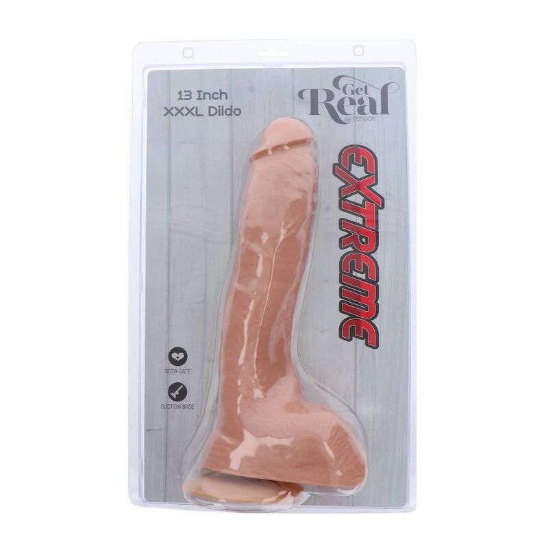 Get Real Extreme Xxxl Dildo 34 Cm Skin | Niks.fi verkkokauppa