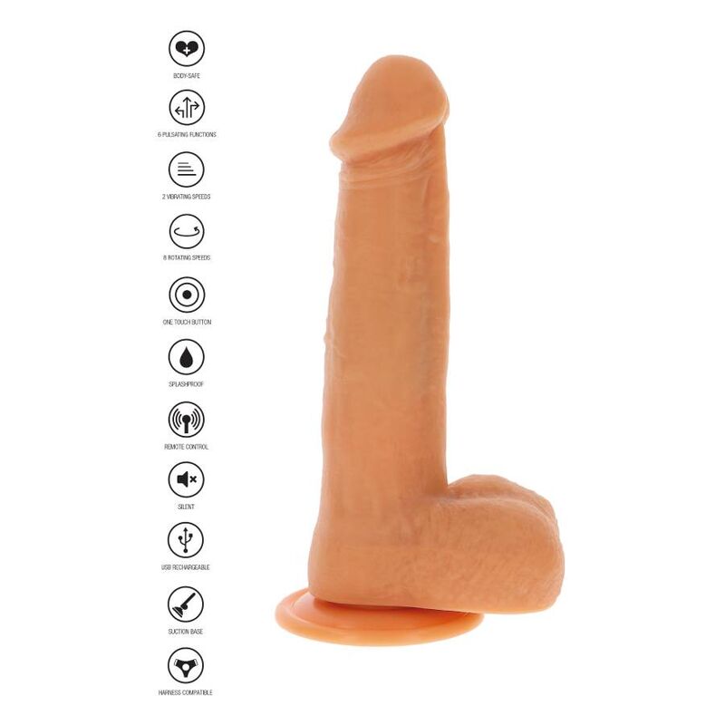 Get Real Rotating Beads Vibrating Dildo Skin | Niks.fi verkkokauppa