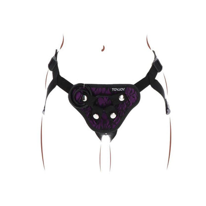 Get Real Strap-On Lace Harness Purple | Niks.fi verkkokauppa